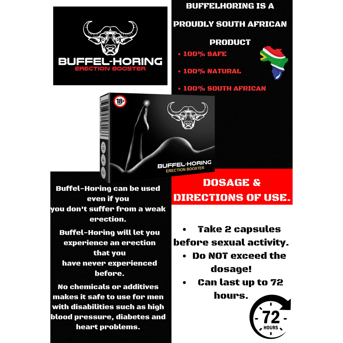 4 capsules - Erection Booster