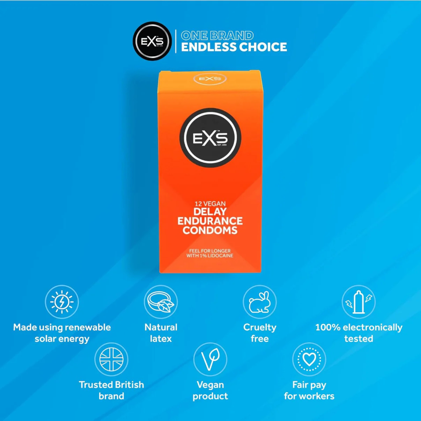 Delay Endurance Condoms 53mm – 12 Pack